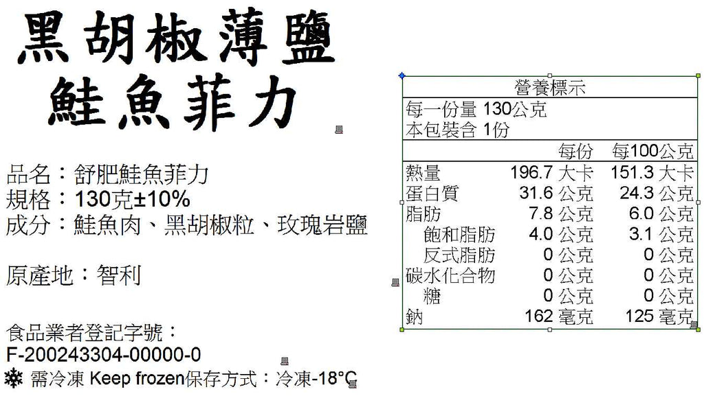 【130克】黑胡椒秘製慢煮鮭魚